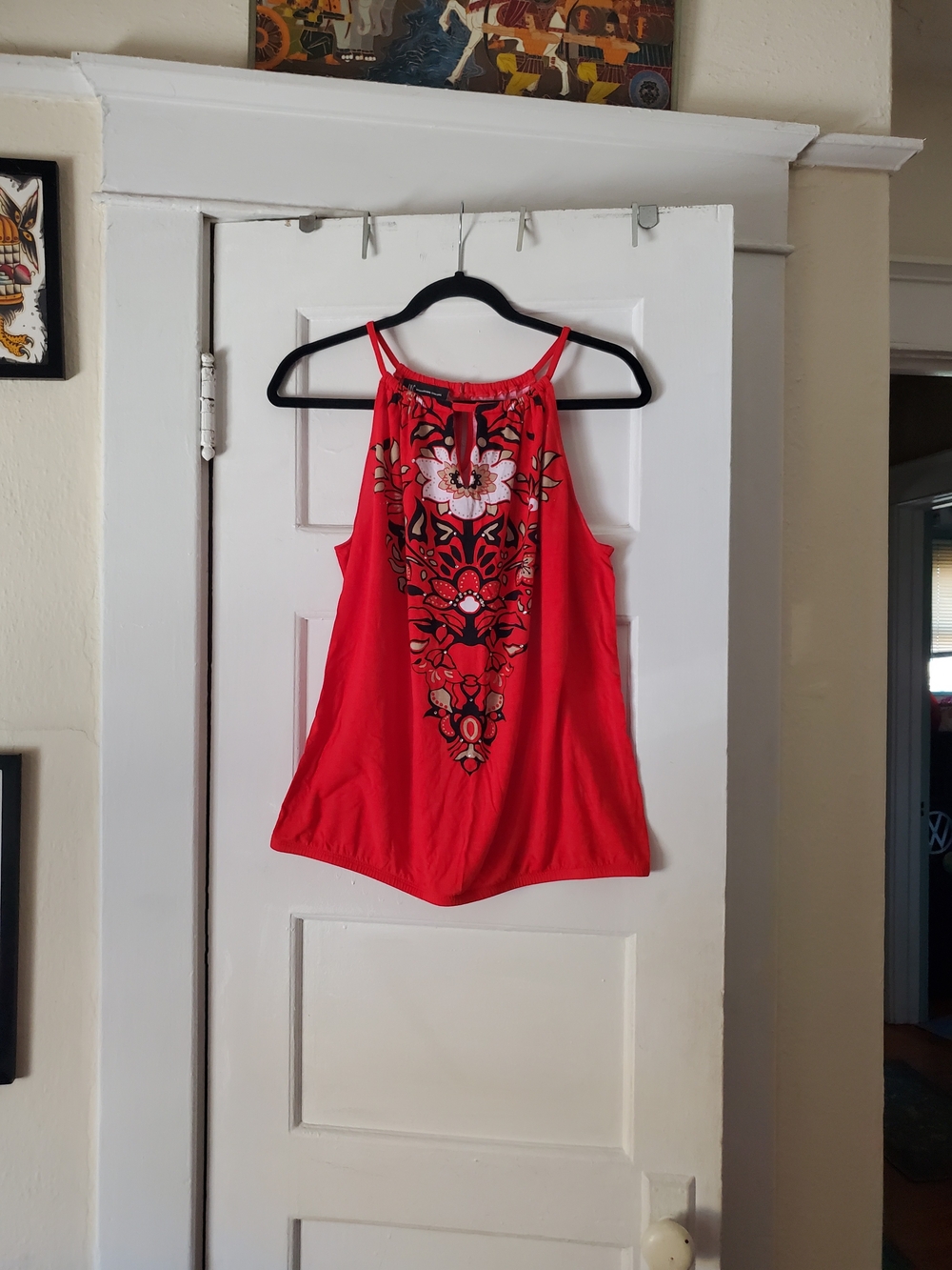 INC International Concepts Red Boho Cami Top
